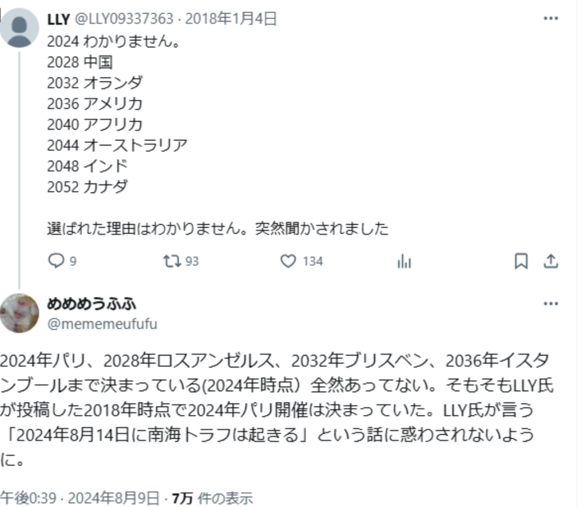 南海トラフ　8月14日　予言