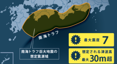 南海トラフ地震　人工地震