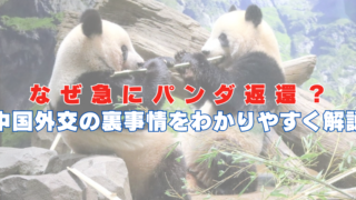 パンダ返還　なぜ　中国外交　裏事情