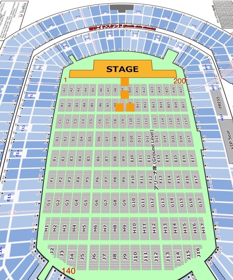 日産スタジアム　座席