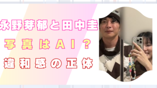 永野芽郁　田中圭　写真　AI　合成