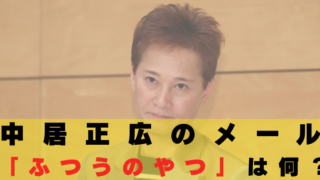 中居正広　ふつうのやつ　メール　意味　何