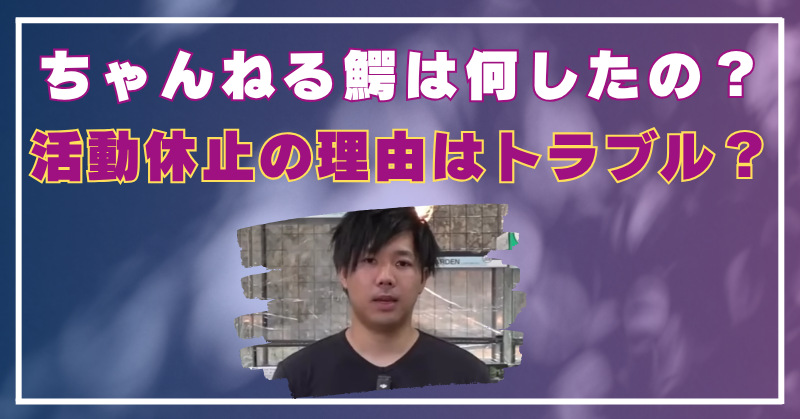 ちゃんねる鰐　何した　活動休止の理由は