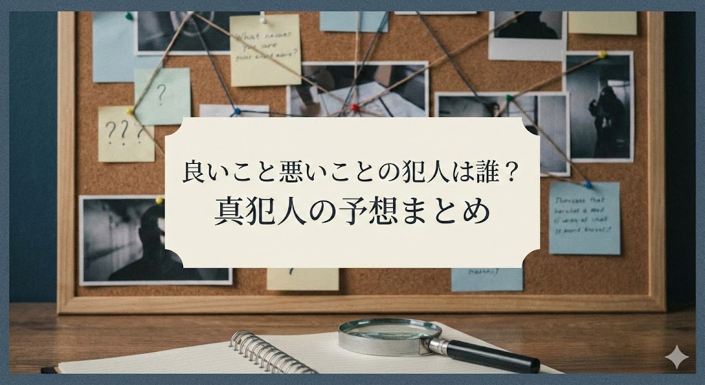 良いこと悪いことの犯人は誰？ネットの考察と真犯人の予想まとめ