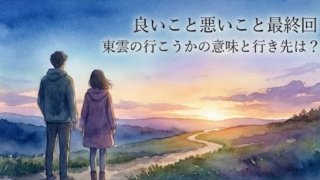 良いこと悪いこと最終回！東雲の行こうかの意味と行き先は？