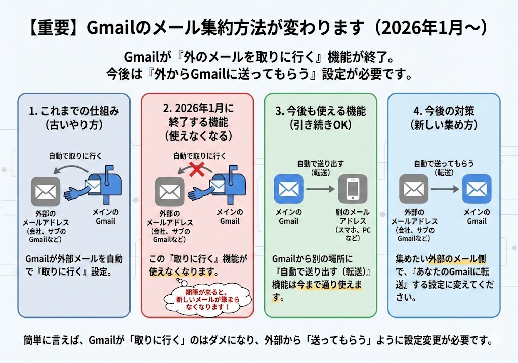 Gmail外部メール2025年に停止？対象者と移行の意味をわかりやすく解説