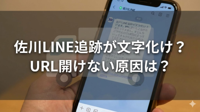 佐川急便のLINE通知が文字化け？URLが開けない時の秒速解決法　原因　追跡
