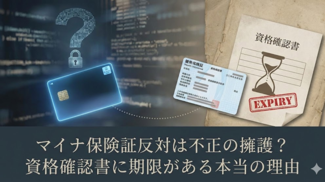 マイナ保険証反対は不正の擁護？資格確認書に期限がある本当の理由