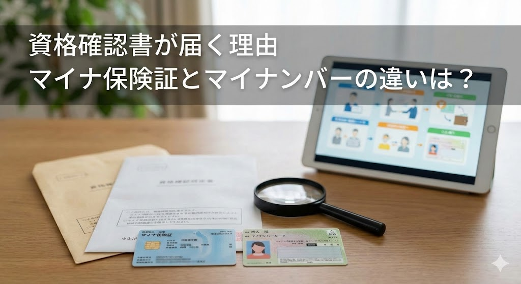 資格確認書が届く理由！マイナ保険証とマイナンバーの違いは？