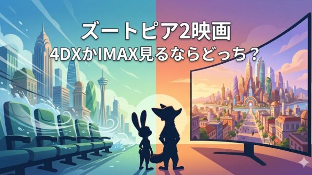 ズートピア2は4DXとIMAXどっちがおすすめ？映画の上映形態を比較！