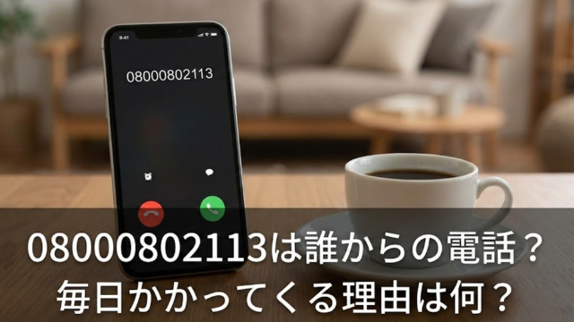 08000802113は誰からの電話？ 毎日かかってくる理由は何？