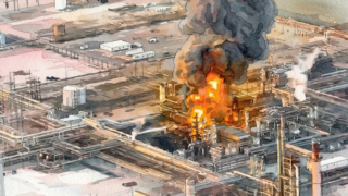 テキサス製油所爆発とVelero火災の様子