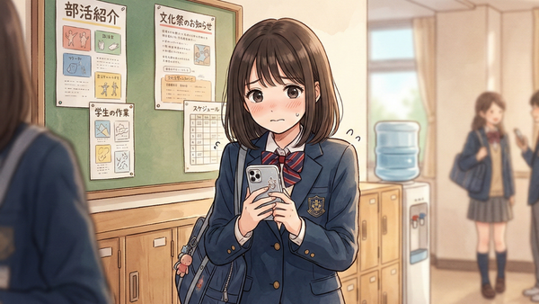 グルーミングの手口に襲われそうになっている女子高校生